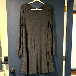Old Navy dark grey long sleeve t-shirt dress - 🥂 sale!